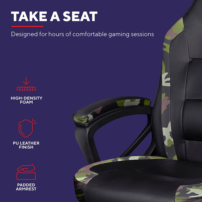 Trust Gaming GXT 1701C Ryon Gaming Chair - Green Camo || T24582