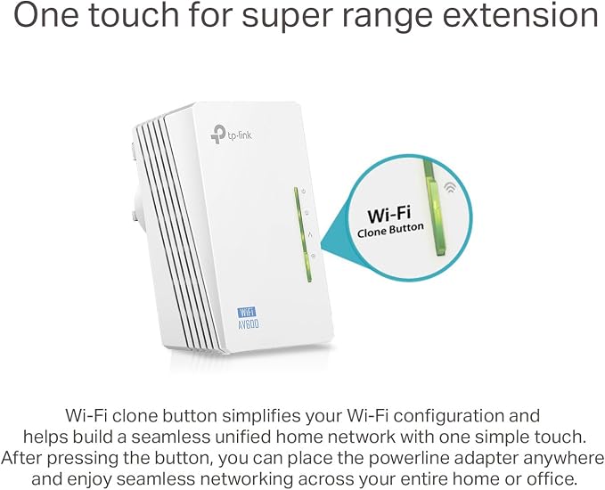 TP-Link AV600 Powerline & Wi-Fi Extender - White | TL-WPA4220V1.20