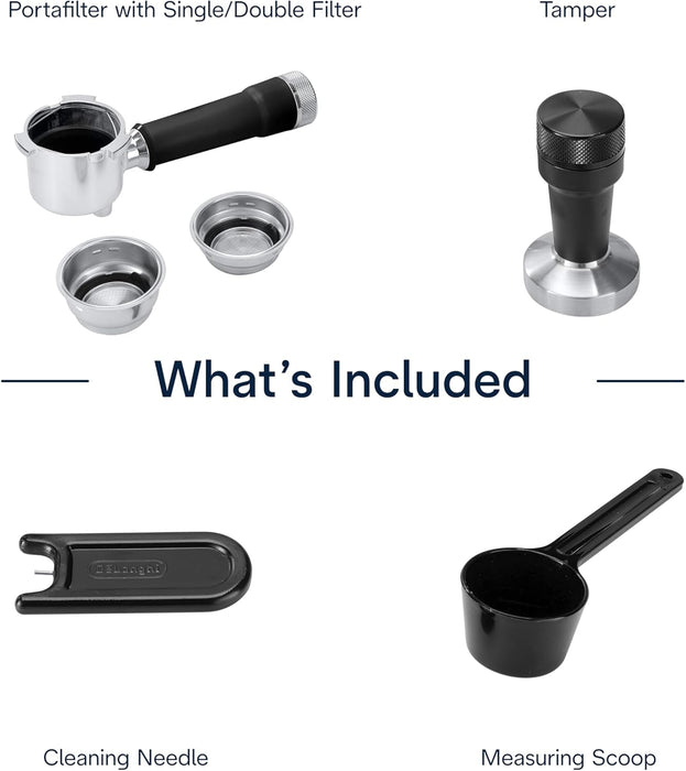 DeLonghi Dedica Duo Espresso Coffee Machine – Silver | EC890.M