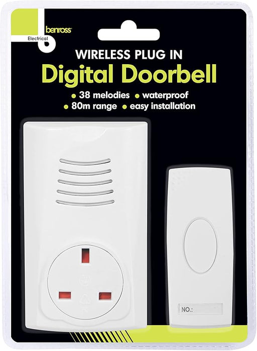 BENROSS Plug-In Wireless Door Chime || 41010