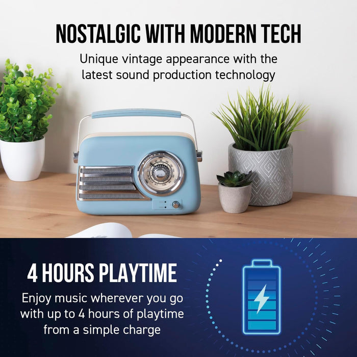 iTek Retro BT Radio - Blue || I60028BLU