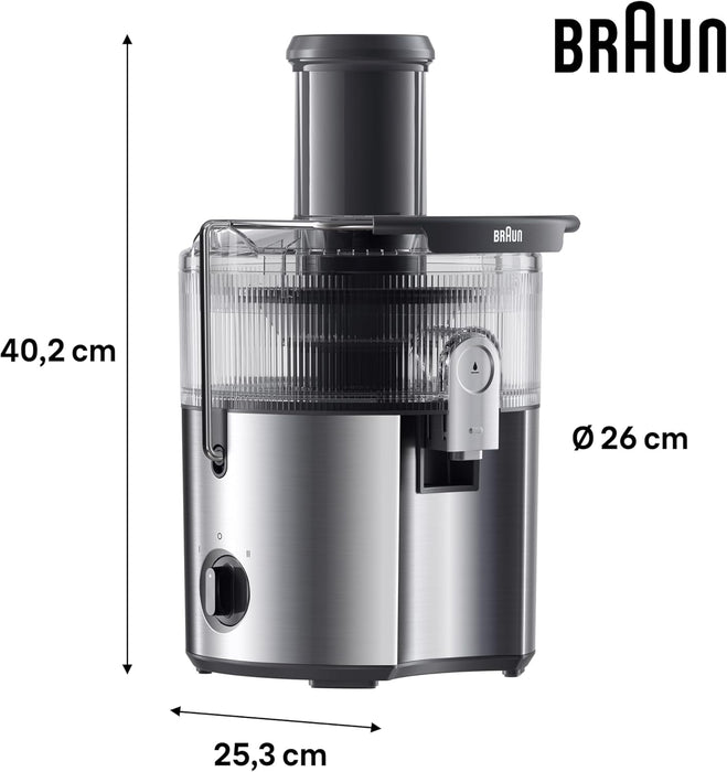 BRAUN Juicer Braun MultiJuice 7 Spin Juicer - Grey | SJ7000GY IRWINS MEGASTORE