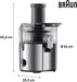 BRAUN Juicer Braun MultiJuice 7 Spin Juicer - Grey | SJ7000GY IRWINS MEGASTORE