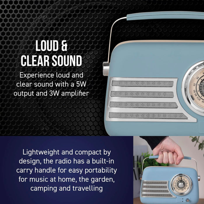 iTek Retro BT Radio - Blue || I60028BLU