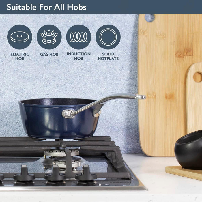 Blackmoor Blue Pro 5 16cm Milk Pan | 67449