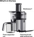 BRAUN Juicer Braun MultiJuice 7 Spin Juicer - Grey | SJ7000GY IRWINS MEGASTORE