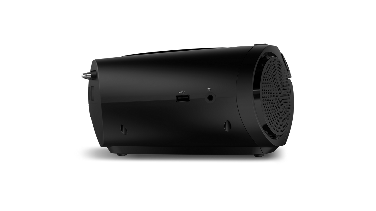 Philips CD Soundmachine Boombox with Cassette, FM Radio, Bluetooth and USB - Black | TAZ2200/10