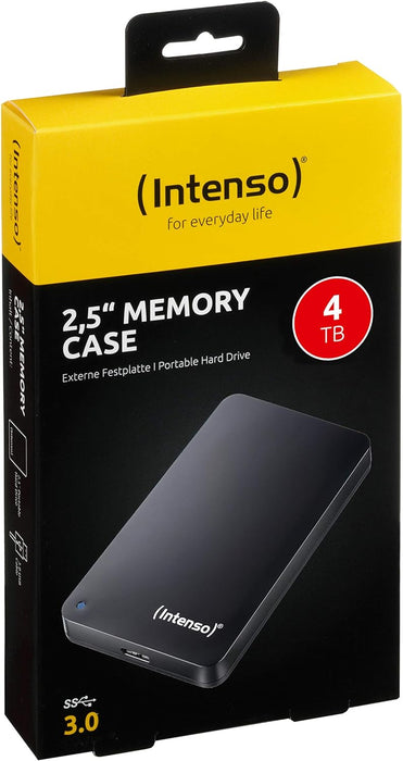 Intenso 2.5" Memory Case 4TB USB 3 Portable Hard Drive - Black | 6021512