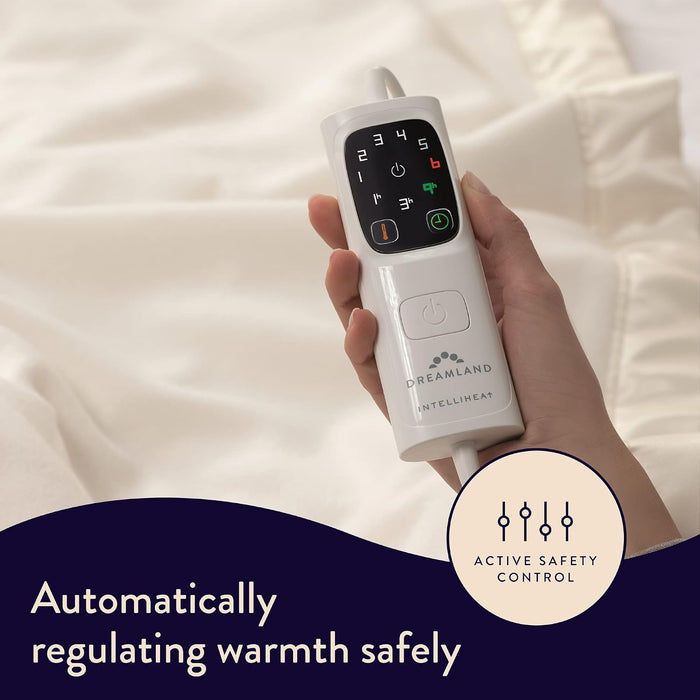 Dreamland Peaceful Dreams Heated Warming Overblanket King Size 215 x 225cm with Dual Controls and 6 Heat Settings - Ivory | 500005522