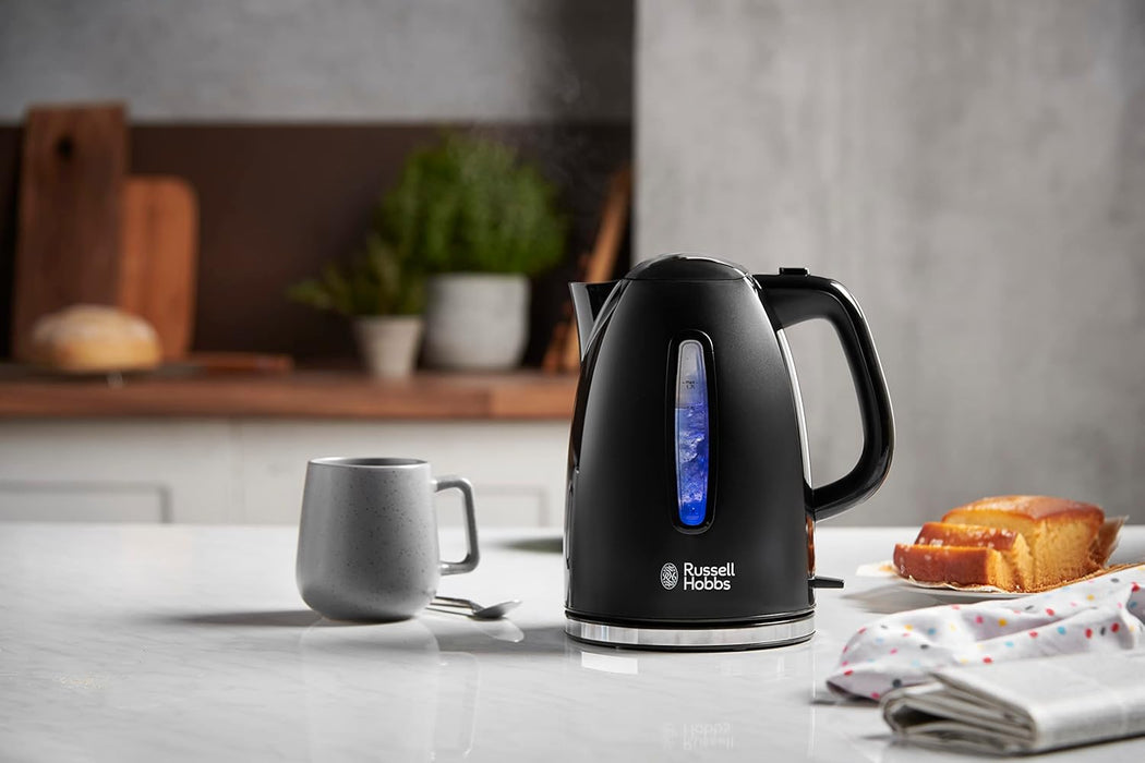 Russell Hobbs Textures Plus+ 1.7L Kettle - Black | 22591