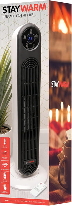 STAYWARM 2000w Ceramic Tower Heater with Remote Control | F2252WH