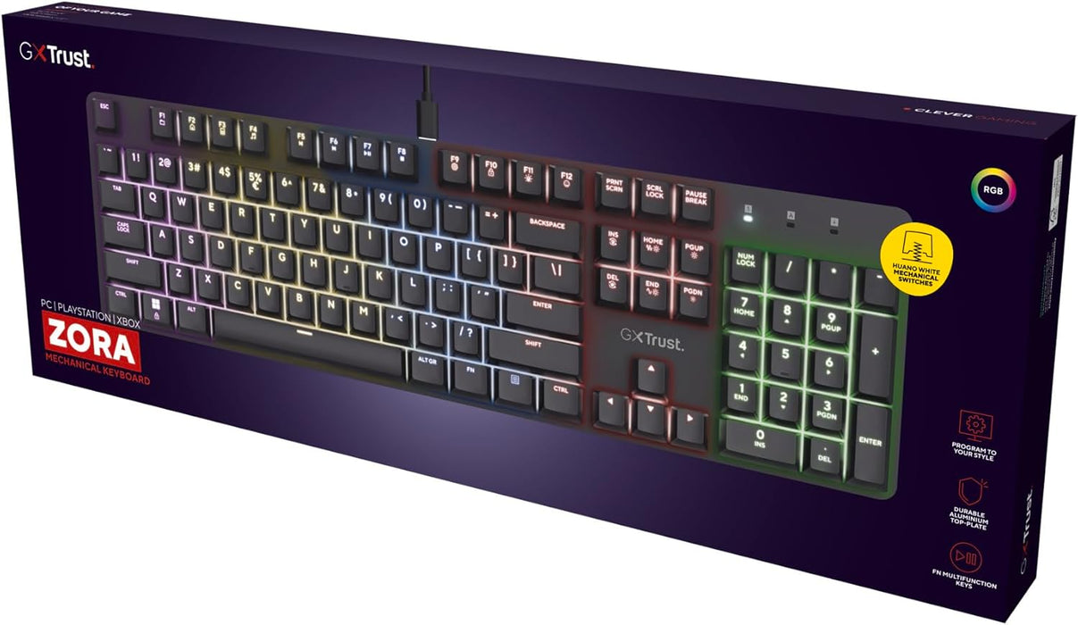 TRUST GXT 871 Zora Mechanical Keyboard UK Layout | T25680