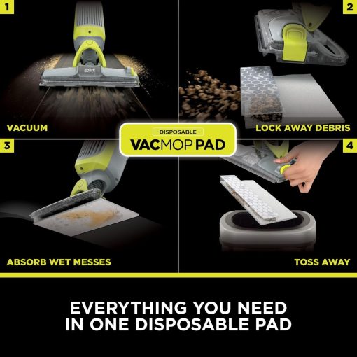 Shark Disposable Hard Floor Vacuum and Mop Pad VacMop Refill – 16 Pack | 1304HK200UK