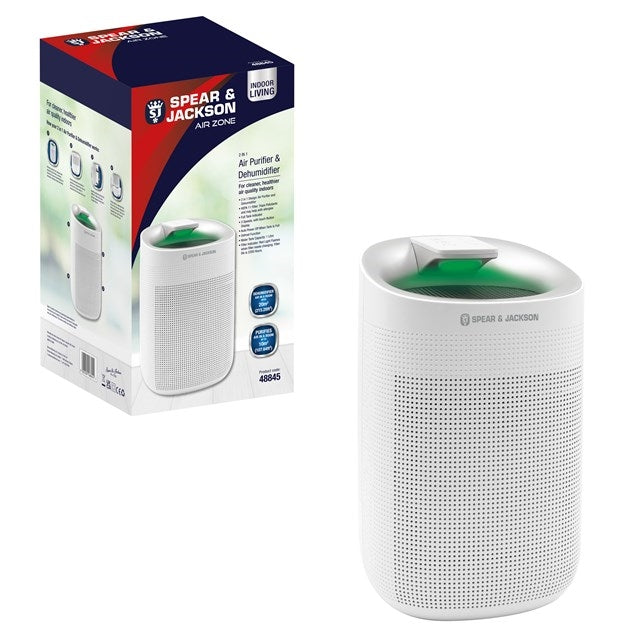 Spear & Jackson 2 in 1 Air Purifier & Dehumidifier - White | 48845