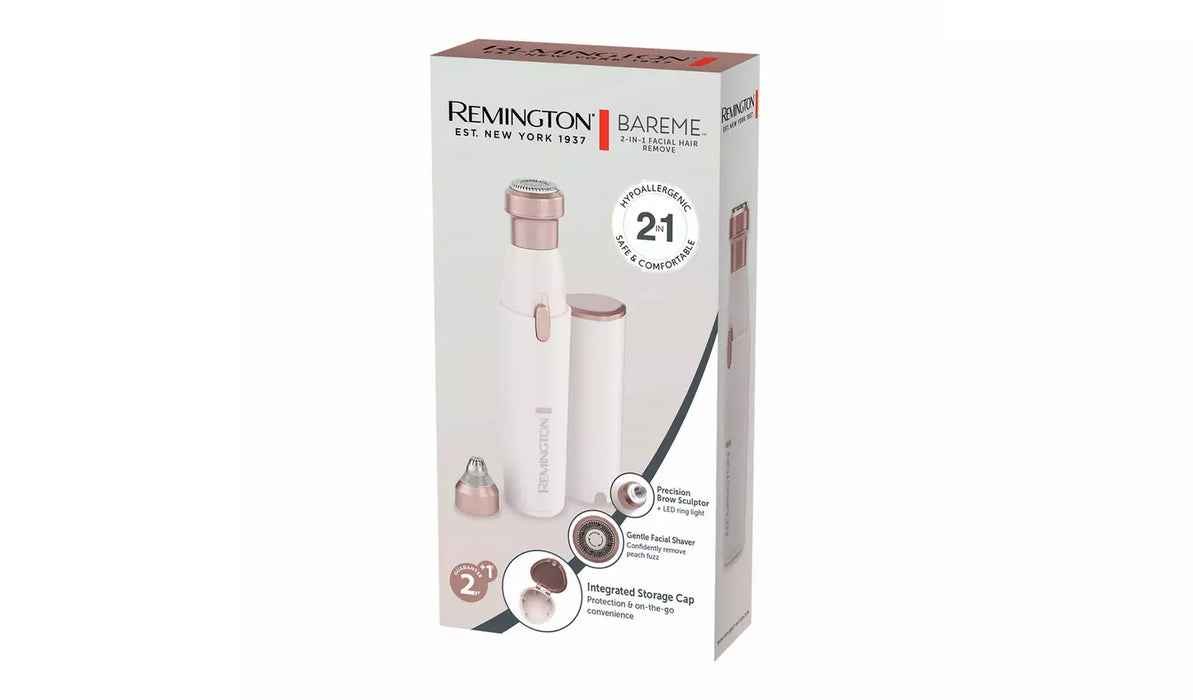 Remington BareMe 2-in-1 Facial Hair Remover - Pink | WFS200