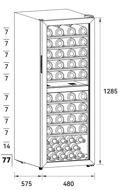 Powerpoint Bottle Dual Zone Free Standing Wine Storage || P39AD77