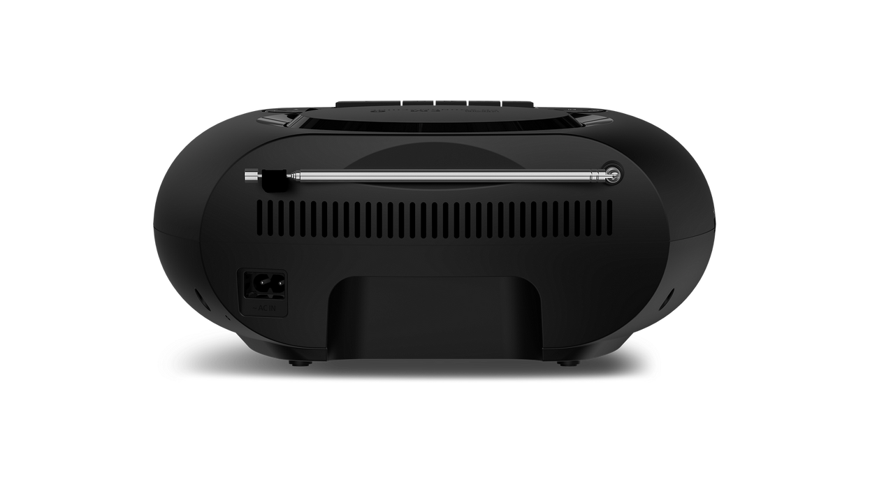 Philips CD Soundmachine Boombox with Cassette, FM Radio, Bluetooth and USB - Black | TAZ2200/10