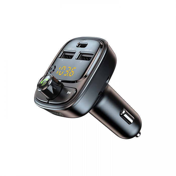 Groov-e Tune Play Car FM Transmitter with Dual USB-A & USB-C Charger | GVMA131BK