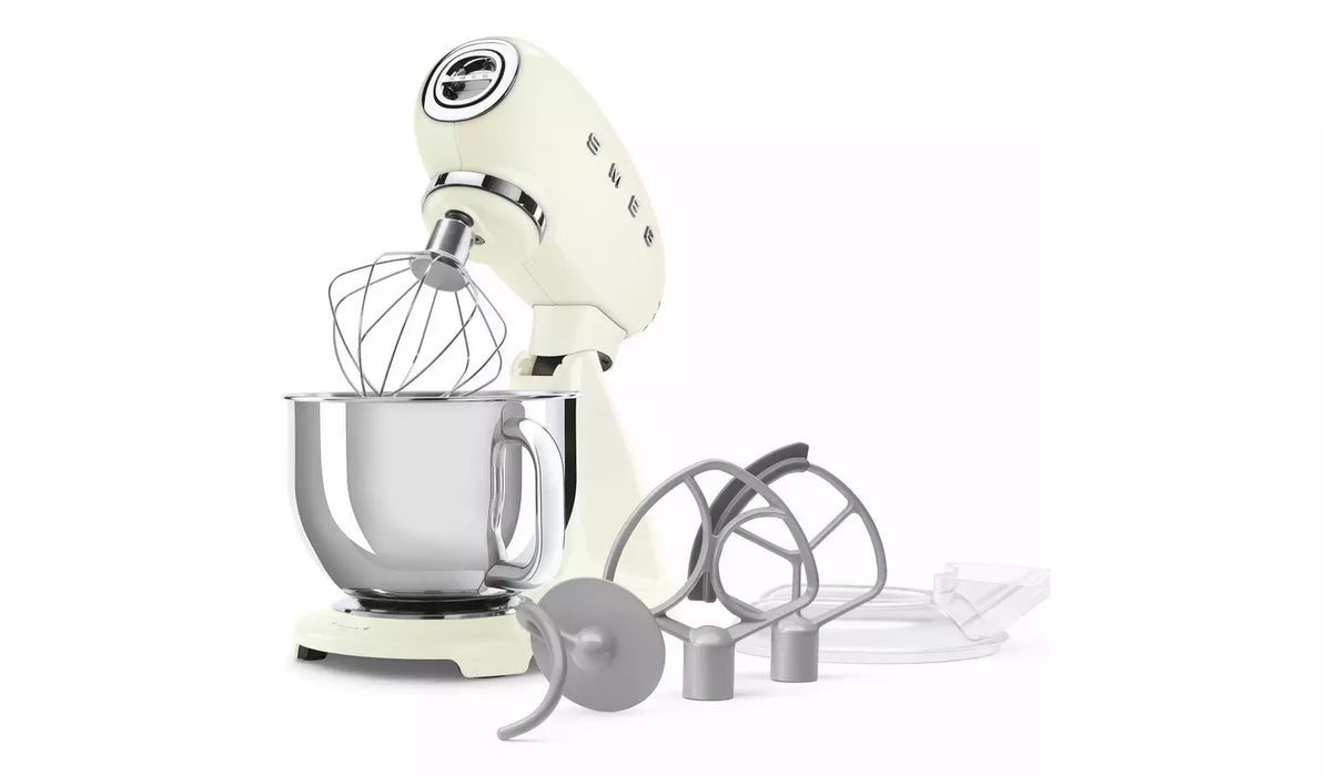 Smeg 50's Style 1000W 10 Speed Stand Mixer - Cream | SMF05CRUK