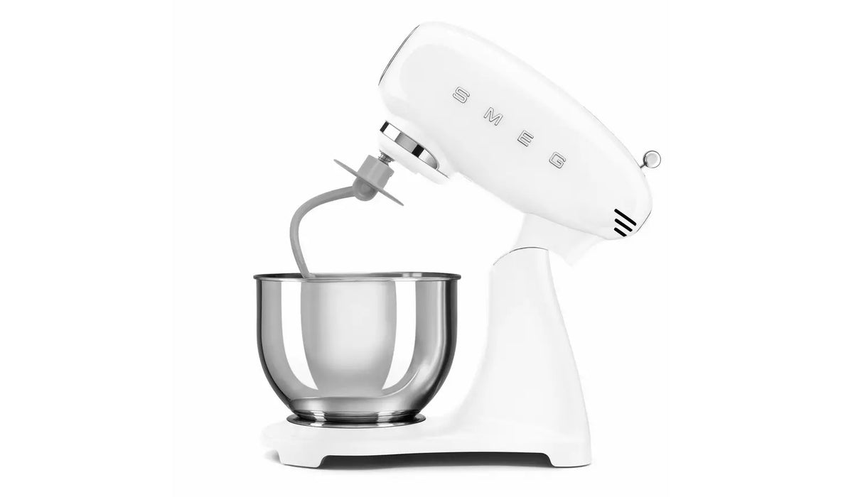 Smeg 50's Style 1000W 10 Speed Stand Mixer - White | SMG SMF05WHUK