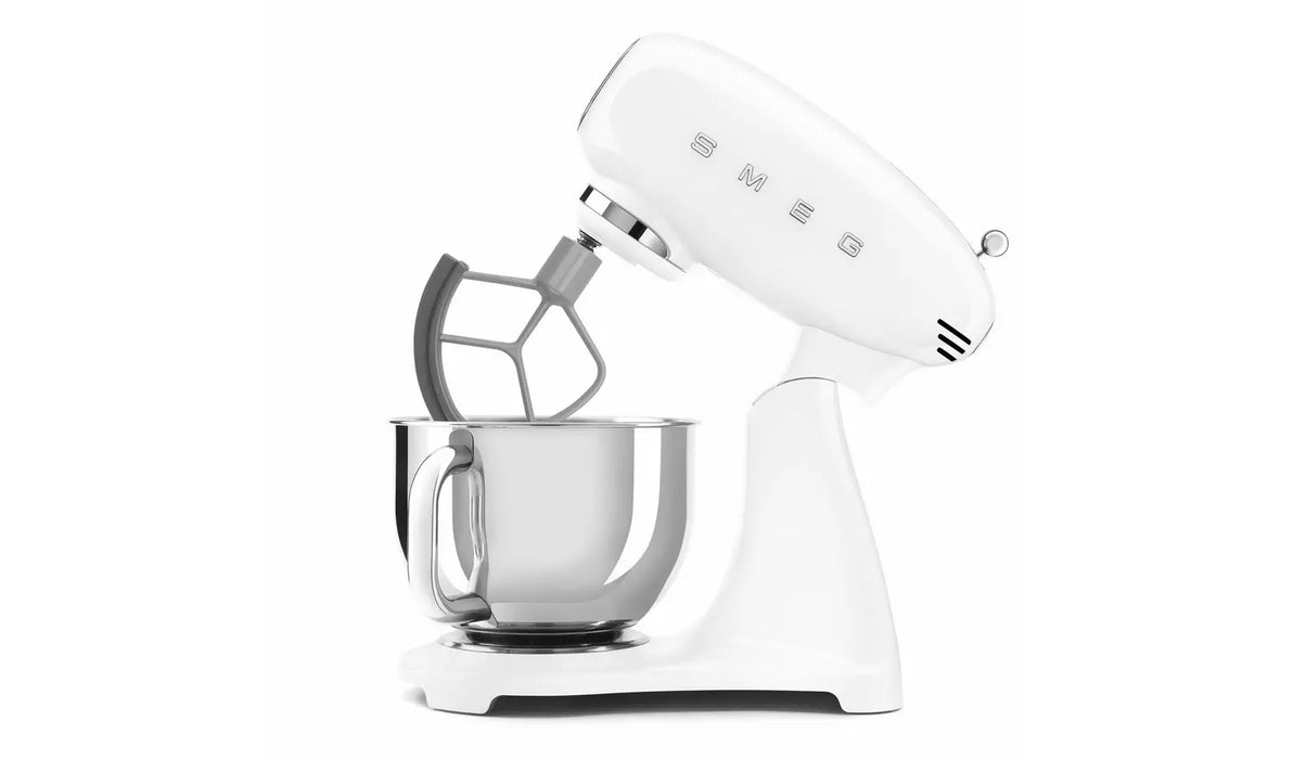 Smeg 50's Style 1000W 10 Speed Stand Mixer - White | SMG SMF05WHUK