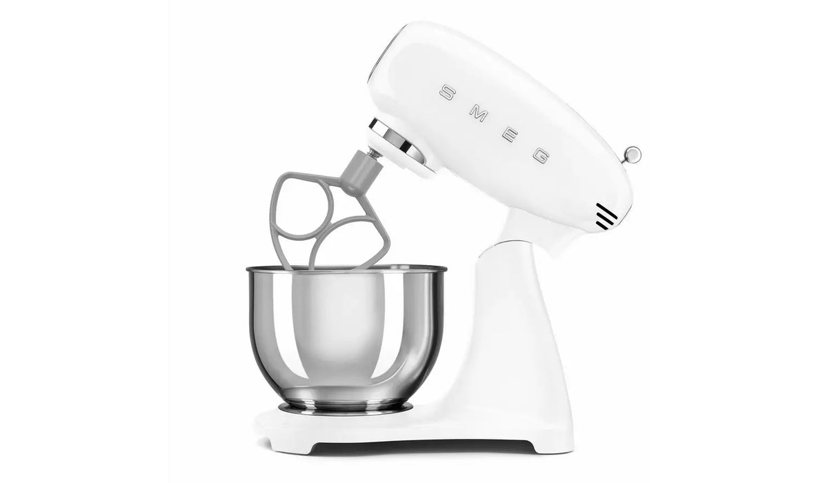 Smeg 50's Style 1000W 10 Speed Stand Mixer - White | SMG SMF05WHUK