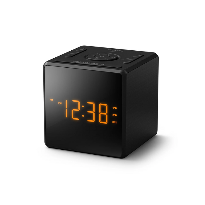 PHILIPS Dual Alarm FM Clock Radio with USB-C Charging Port || TAR4500/10