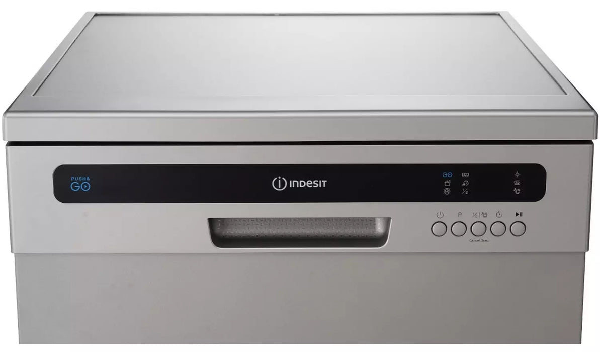 Indesit Push&Go 13 Place Freestanding Dishwasher – Silver | IN2FE13CNO7SUK