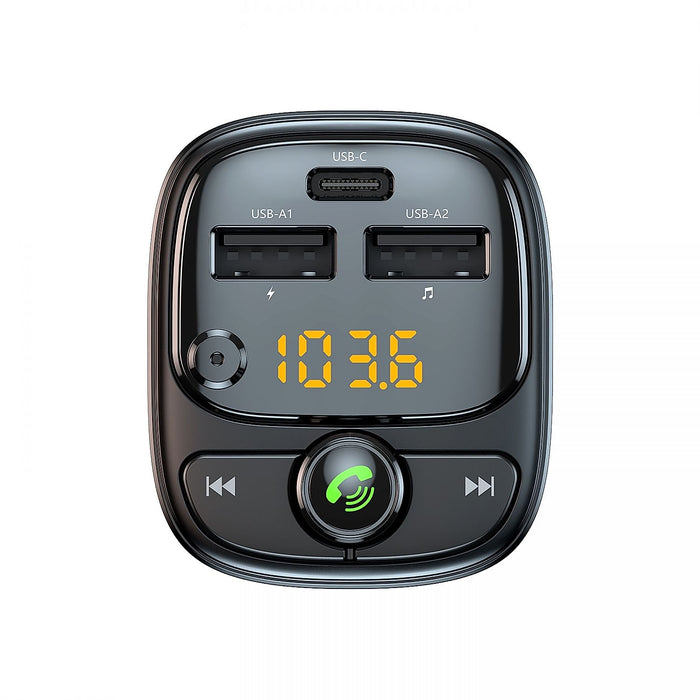 Groov-e Tune Play Car FM Transmitter with Dual USB-A & USB-C Charger | GVMA131BK