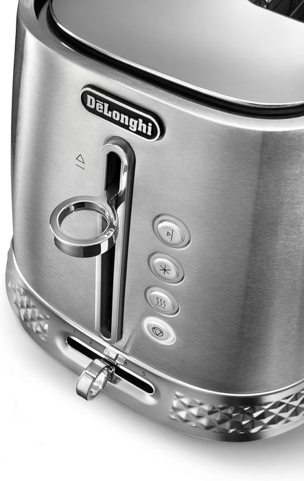 DeLonghi Diadema 2 Slice Toaster - Metal | CTV3003.M