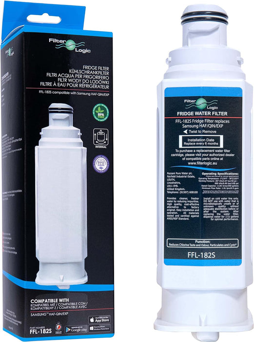 Filter Logic Fridge Water Filter Compatible with Samsung HAF-Qin, DA97-17376B for DA97-08006C Systems | FFL-182S