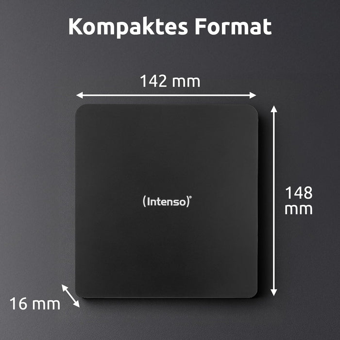 Intenso EOD 400D Slim External USB 3.2 CD/DVD Writer - Black | 5401400