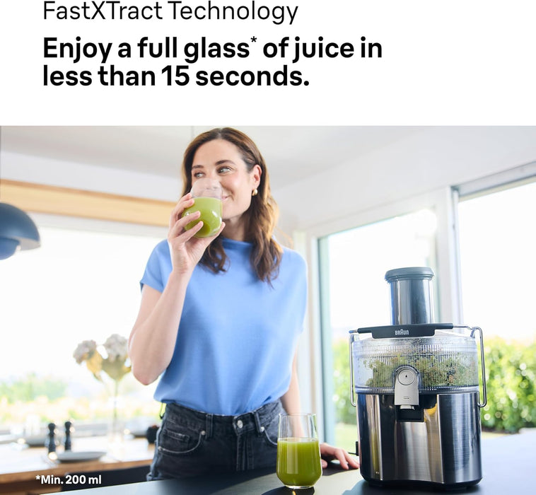 BRAUN Juicer Braun MultiJuice 7 Spin Juicer - Grey | SJ7000GY IRWINS MEGASTORE