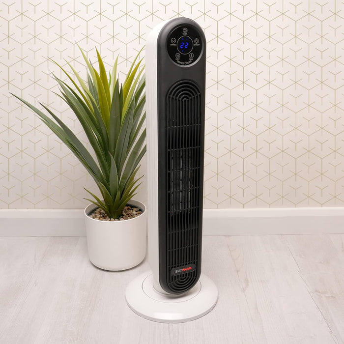 STAYWARM 2000w Ceramic Tower Heater with Remote Control | F2252WH