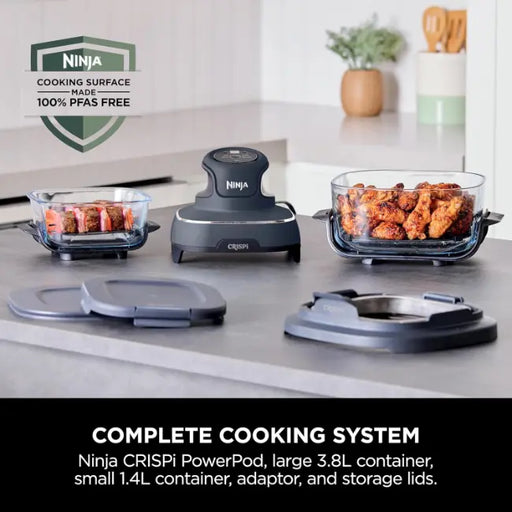 Ninja CRISPi 4-in-1 Portable Glass Air Fryer - Grey | FN101UKGY