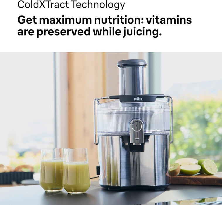 BRAUN Juicer Braun MultiJuice 7 Spin Juicer - Grey | SJ7000GY IRWINS MEGASTORE