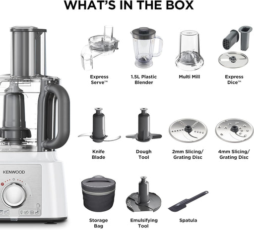 Kenwood Multipro Express 4-in-1 Food Processor - White | FDP65.860WH