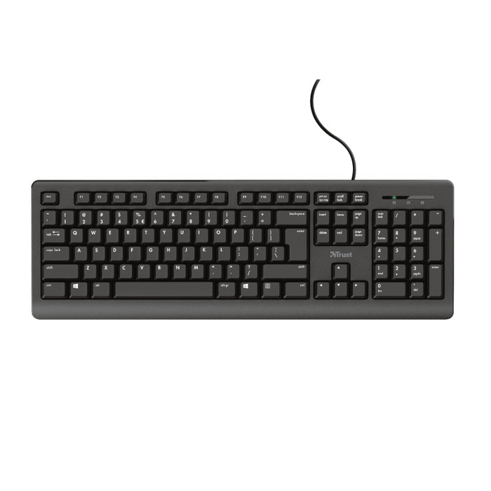 TRUST TK-150 keyboard USB QWERTY UK English Black | T23984