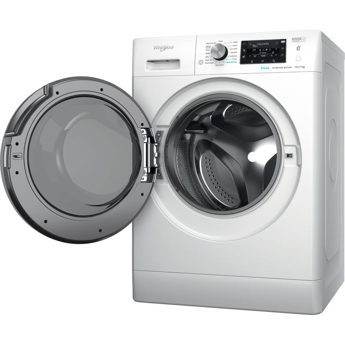 Whirlpool 6th sense 10kg Wash 7kg Dry 1400rpm Washer Dryer - White | FFWDD1074269BSV