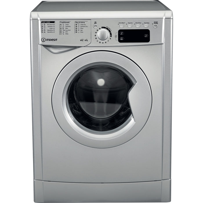 Indesit 8/6kg 1400 Spin Freestanding Washer Dryer - Silver | EWDE861483SUK