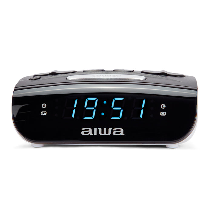 AIWA Dual Alarm Clock Radio - Black | 900194