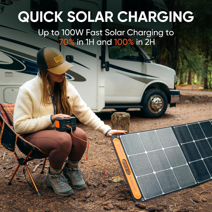 Jackery Explorer 100 Plus Portable Power Station 99Wh LiFePO4 with 128W Output and USB-C PD - Black | 263-21-0001-165