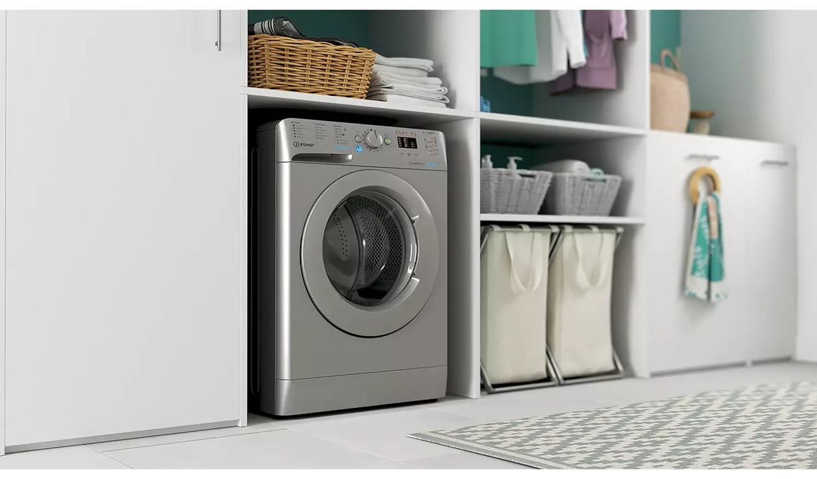 Indesit  8KG 1400 Spin Washing Machine - Silver | BWA81485XSUKN