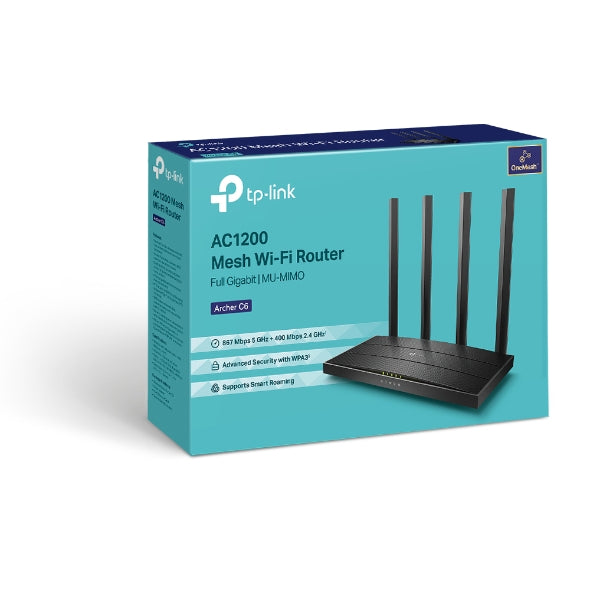 TP-Link AC1200 Wireless MU-MIMO Gigabit Wi-Fi Router | ARCHER C6