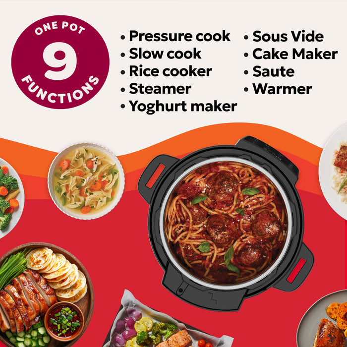 Instant Pot Duo Plus with WhisperQuiet 5.7L Multi-Cooker - Black | EXE 112-3079-01-UK