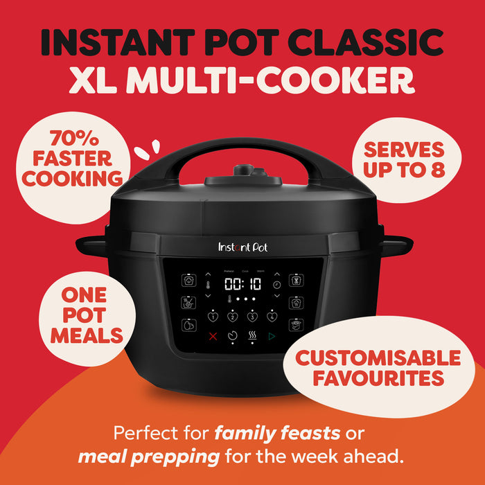 Instant Pot Classic XL 7.1L Multi-Cooker - Black | EXE 140-0019-01-UK