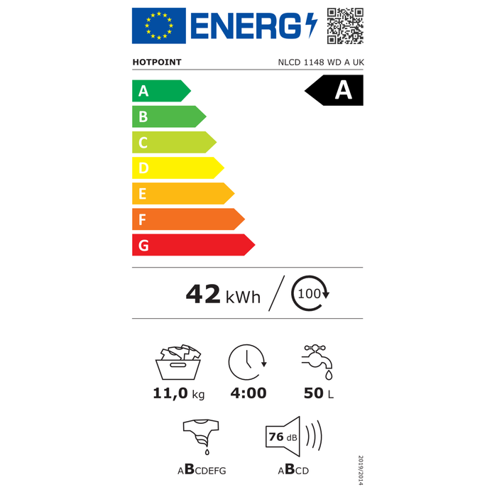 Hotpoint ActiveCare 11Kg 1400 RPM Washing Machine - White | NLCD1148WDAUK