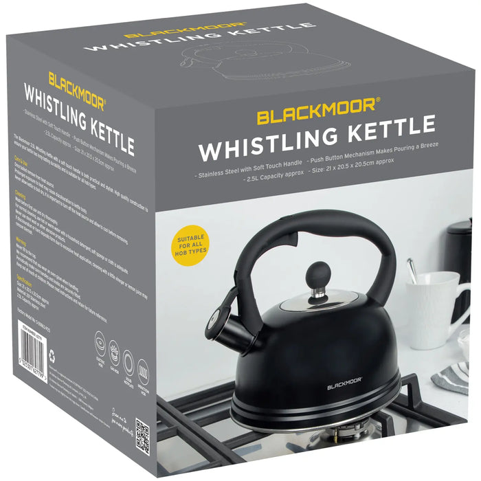 Blackmoor 2.5L Whistling Kettle - Black | 62779