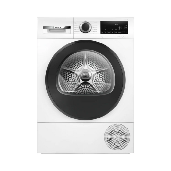 Bosch Series 6, Heat pump tumble dryer, 9 kg - White | WQG24500GB