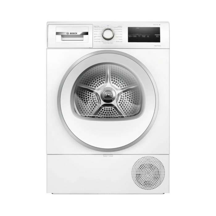 Bosch Series 4, Heat pump tumble dryer, 8 kg - White | BSH WTH85224GB